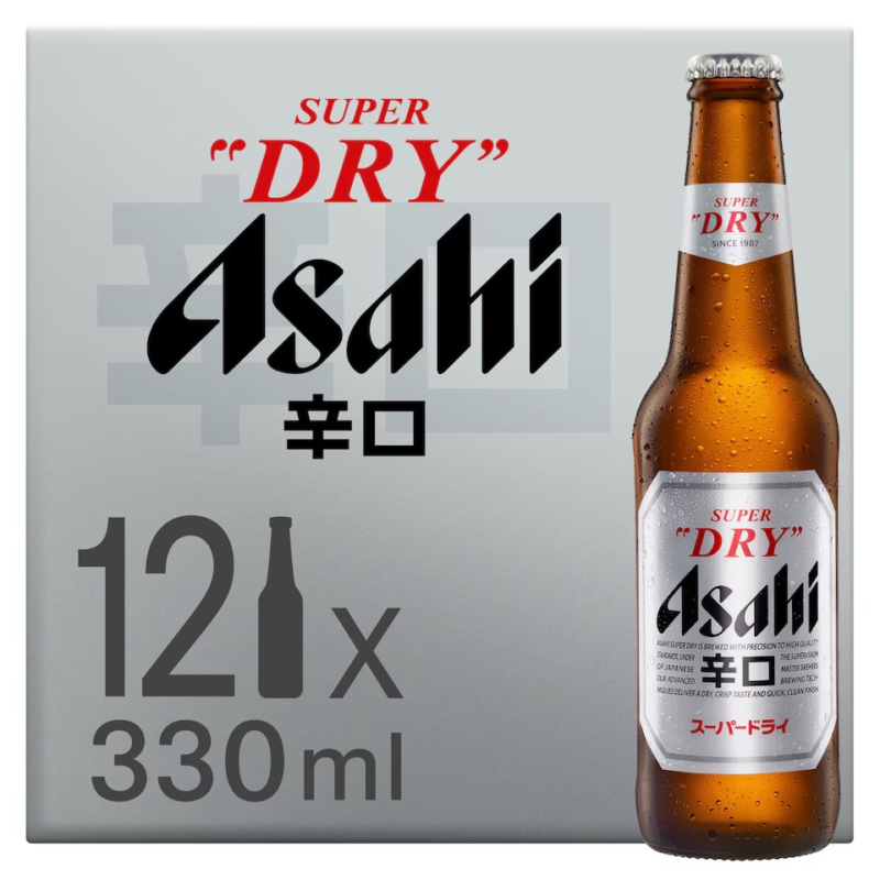 Asahi Super Dry 12 x 330ml Bottles